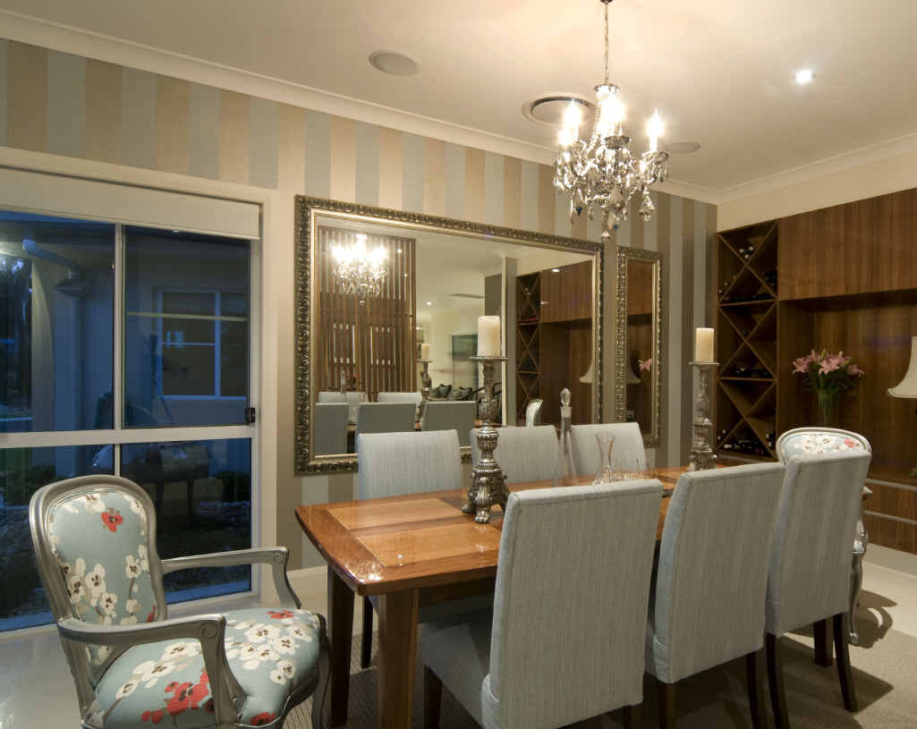 Subtle hints of gold has been used in the wallpaper of this Soul Space designed home in Cooroibah. Subtle hints of gold has been used in the wallpaper of this Soul Space designed home in Cooroibah.